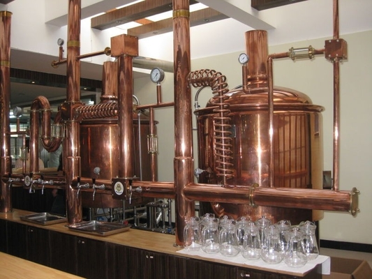 Micro piccola scala della macchina della fabbrica della birra dell'hotel che fa spessore del sistema 1000L 3mm