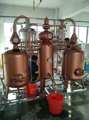 Lo SpA controlla la piccola casa della birra di rame che fa i sistemi, mini attrezzatura della fabbrica di birra della birra