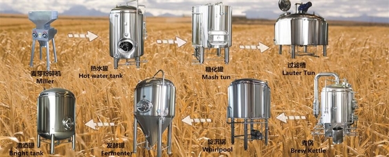 Fermentatore conico 220V/380V degli impianti per la fermentazione ss della birra di microbirrificio del pub