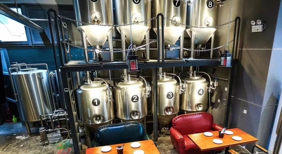 Birra del mestiere del pub che fa monofase del riscaldamento di vapore dell'attrezzatura o fase 3