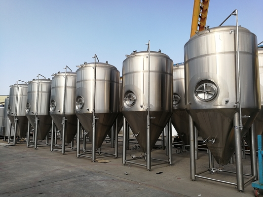 Fermentatore conico 3000L della birra della birra luminosa rivestita verticale del tino di fermentazione