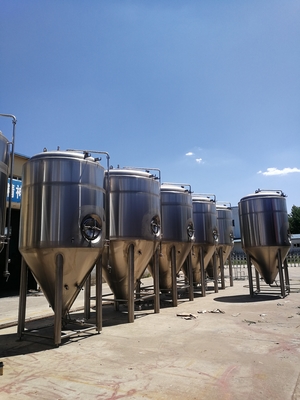 Fermentatore conico 3000L della birra della birra luminosa rivestita verticale del tino di fermentazione