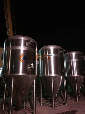 Fermentatore conico 3000L della birra della birra luminosa rivestita verticale del tino di fermentazione