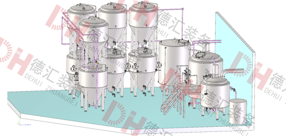 Progetti la birra per il cliente domestica che fa la pianta della fabbrica di birra dell'attrezzatura per la fabbricazione della birra di Walt